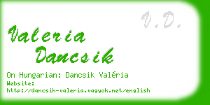 valeria dancsik business card
